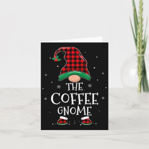 The Coffee Gnome Xmas Family Matching Plaid Christ Card