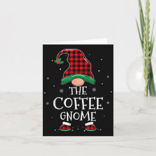 The Coffee Gnome Xmas Family Matching Plaid Christ Card