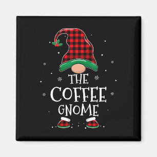 The Coffee Gnome Xmas Family Matching Plaid Christ Magnet