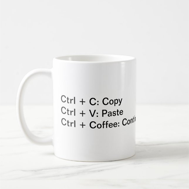 The Coffee Hotkey Coffee Mug (Left)