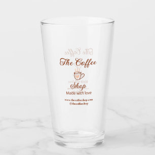 The coffee shop and website social media business glass