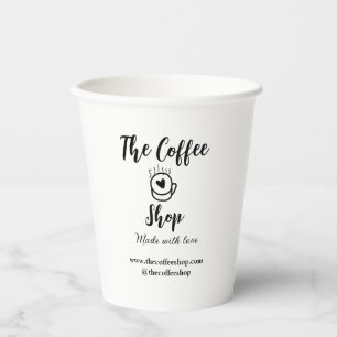 The coffee shop and website social media business paper cups
