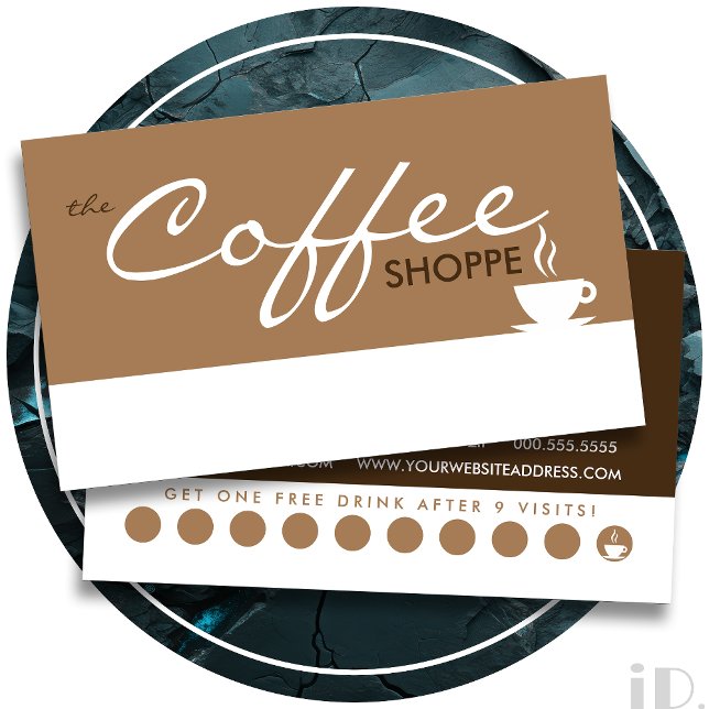 the COFFEE shoppe (colour customisable) Loyalty Card (Creator Uploaded)