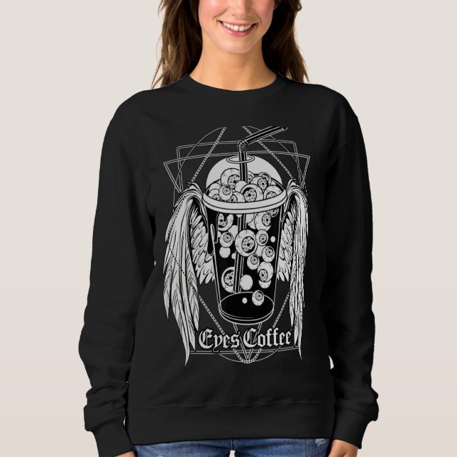 The Coffee Tarot Card Coffee Caffeinated Witchy Sweatshirt (Front)