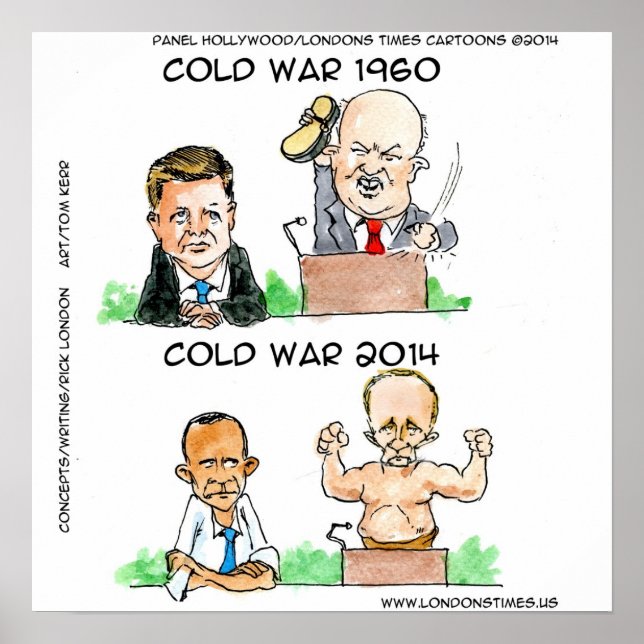 The Cold War Ukraine Russia & USA Funny Poster (Front)