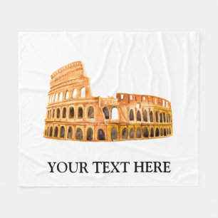 The Coliseum Rome, Italy Personalised Design Fleece Blanket