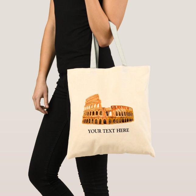 The Coliseum Rome, Italy Personalised Design Tote Bag (Front (Product))
