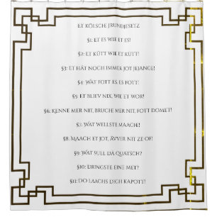 The Cologne Basic Law - Cologne Art Nouveau Shower Curtain