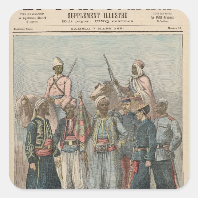 The Colonial Army Square Sticker (Front)