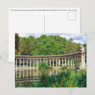 The colonnade in the Parc Monceau - Paris, France Postcard