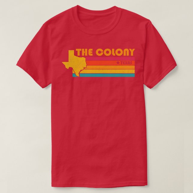 The Colony Texas Vintage Distressed Souvenir T-Shirt (Design Front)