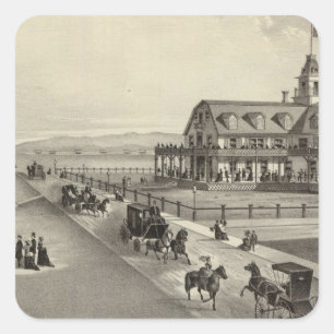 The Colorado House, Ocean Beach, NJ Square Sticker