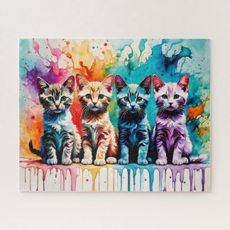 The Colorful Quartet: Paws and Paint! Jigsaw Puzzle