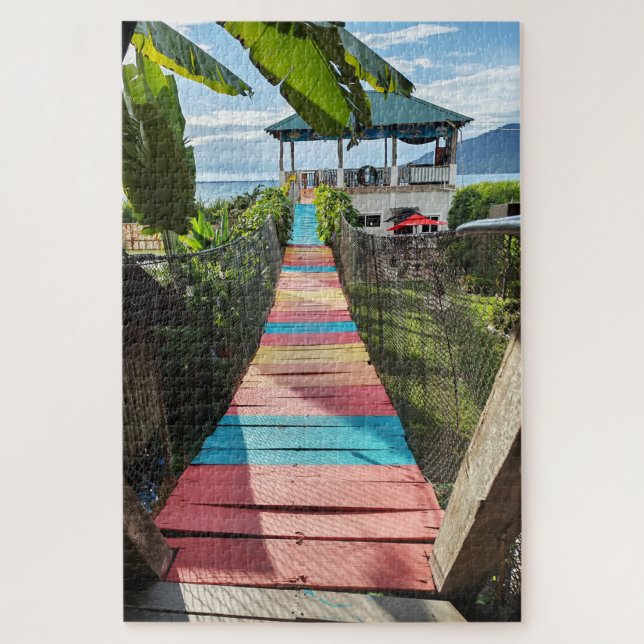 The colorful walking bridge jigsaw puzzle (Vertical)