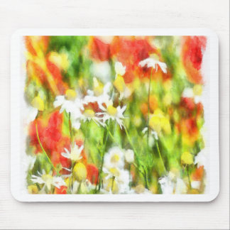 The Colors Of Spring On A Sunny Day Watercolor Mouse Pad