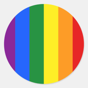 The colors of the rainbow classic round sticker