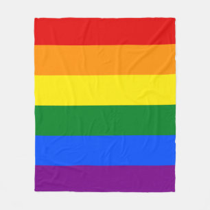 The colors of the rainbow fleece blanket