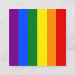 The colors of the rainbow square business card