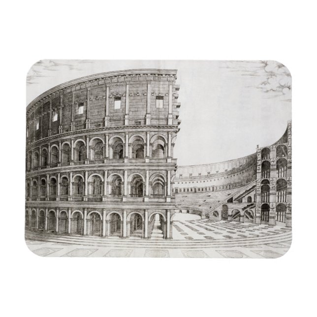 The Colosseum, built in AD 80 (engraving) Magnet (Horizontal)