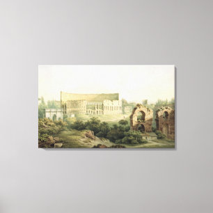 The Colosseum, Rome, 1802 (w/c over graphite on wo Canvas Print