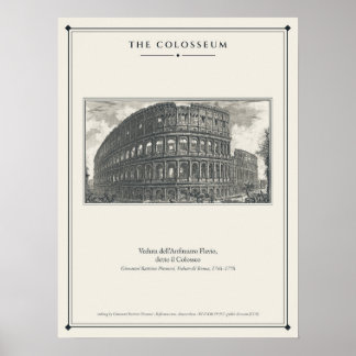 The Colosseum Rome Piranesi Veduta Poster