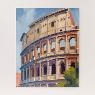 The Colosseum Rome Watercolor Travel  Jigsaw Puzzle