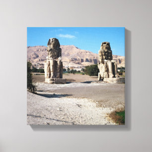 The Colossi of Memnon, statues of Amenhotep Canvas Print