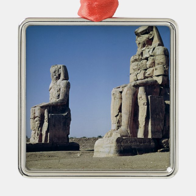 The Colossi of Memnon, statues of Amenhotep Metal Tree Decoration (Front)