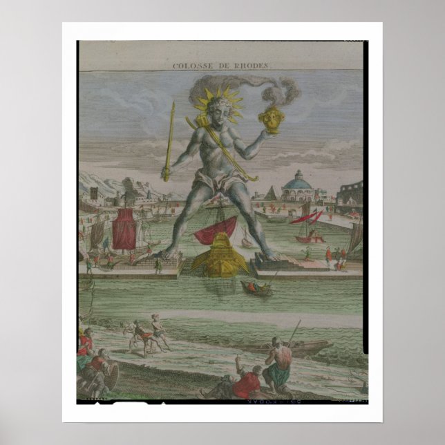 The Colossus of Rhodes, detail of the statue strad Poster (Front)
