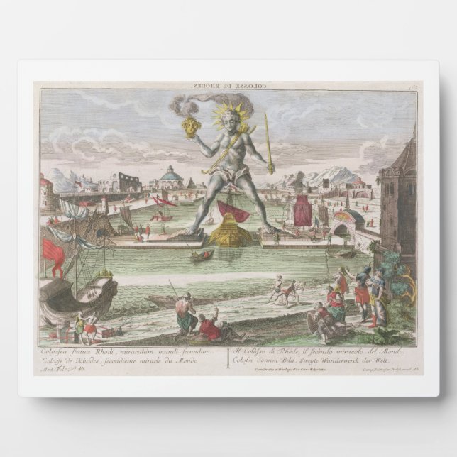The Colossus of Rhodes, second Wonder of the World Plaque (Front)