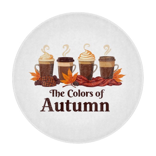 The colour of autumn Pumpkin Spice Coffee Fall  Cutting Board (Front)