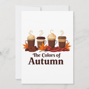 The colour of autumn Pumpkin Spice Coffee Fall  Invitation