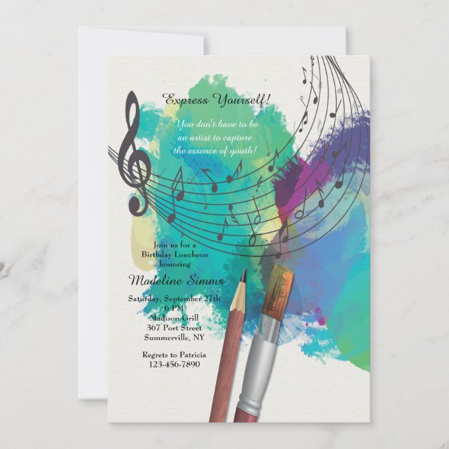 The Colour of Music Invitation (Front)