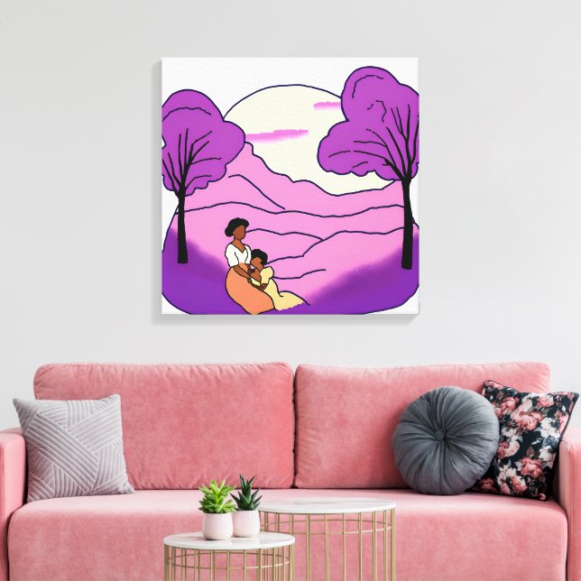 The Colour Purple  Canvas Print (Insitu(LivingRoom))