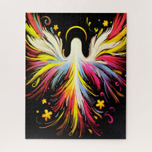 The Colourful Abstract Floating Angel Jigsaw Puzzle
