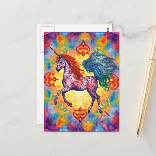 The Colourful Appaloosa Unicorn Postcard