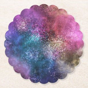 The Colourful Galaxy Paper Coaster