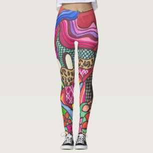 The colourful houses leggings