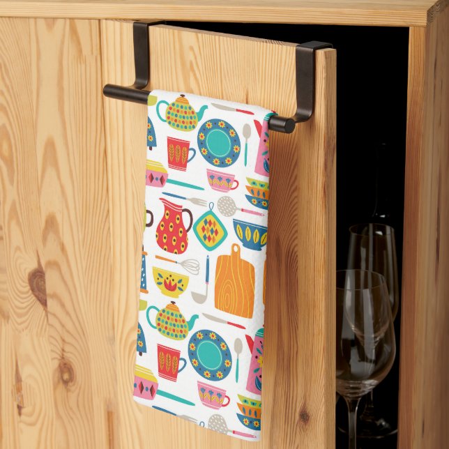 The Colourful Kitchen  Tea Towel (Thirds Fold)