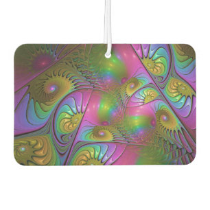 The Colourful Luminous Trippy Abstract Fractal Art Car Air Freshener