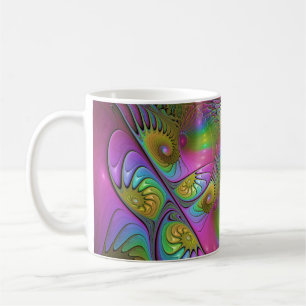 The Colourful Luminous Trippy Abstract Fractal Art Coffee Mug
