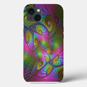 The Colourful Luminous Trippy Abstract Fractal Art iPhone 13 Case
