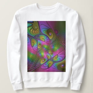 The Colourful Luminous Trippy Abstract Fractal Art Sweatshirt