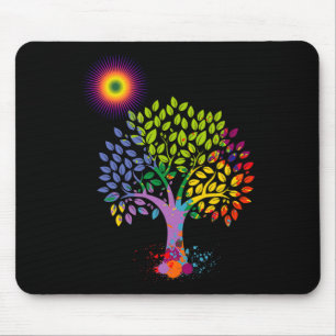 The Colourful Tree Giving Life To Earth Stop Globa Mouse Pad