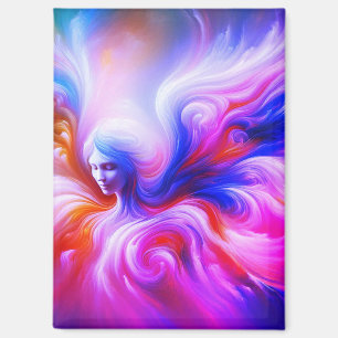 The Colourful Wispy Angel on Front of a 'Fridge   Magnet