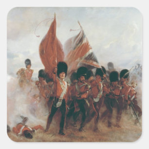 The Colours: advance of the Scots Guards Square Sticker
