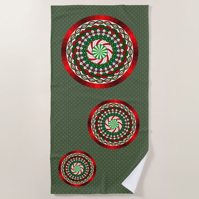 The Colours of Christmas Beach Towel (Front)