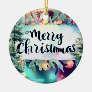 The Colours of Christmas Ceramic Tree Decoration