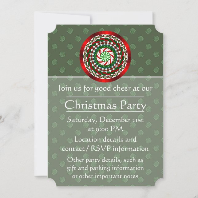 The Colours of Christmas Party Invitation (Front)