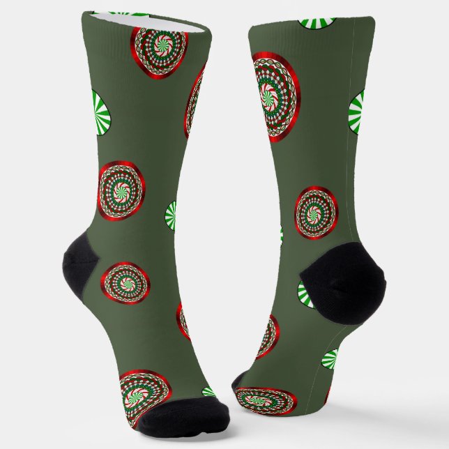 The Colours of Christmas Socks (Angled)